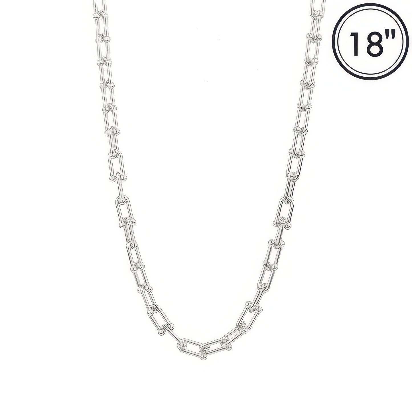 Polished U-link Chain Necklace