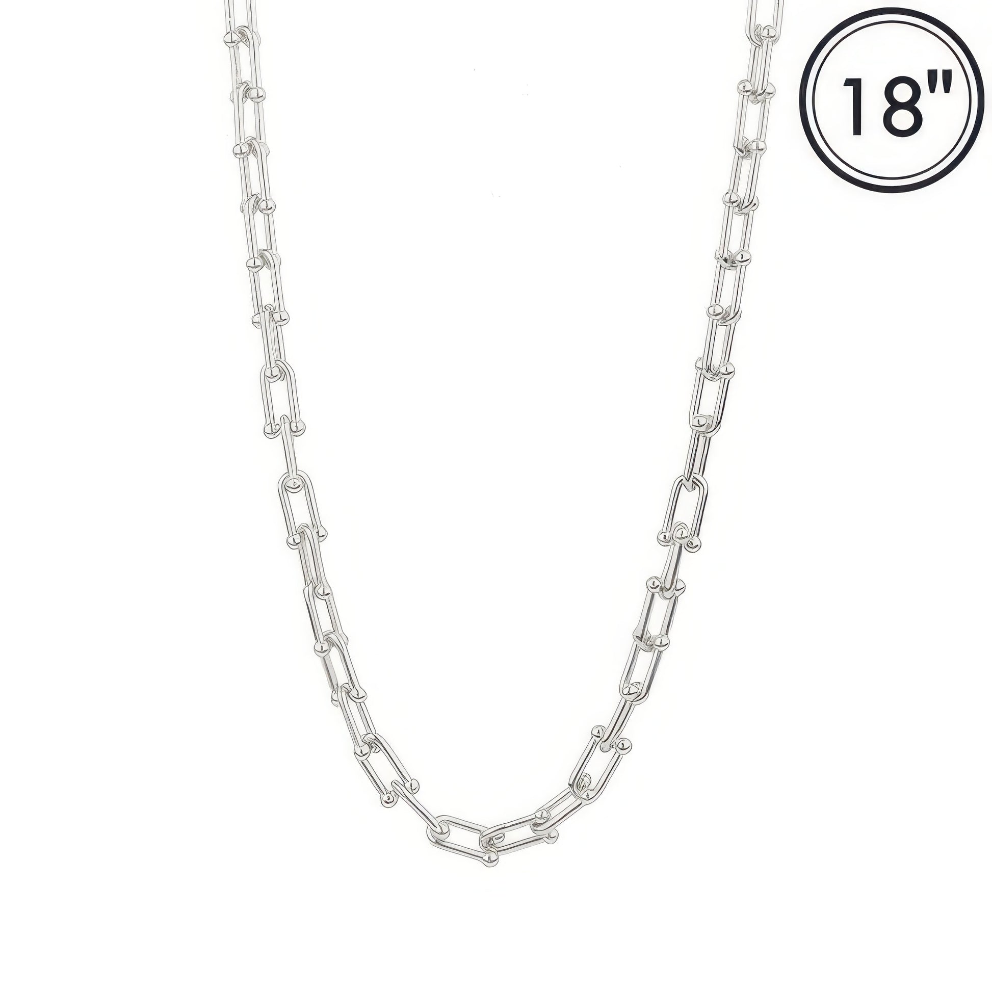 Polished U-link Chain Necklace