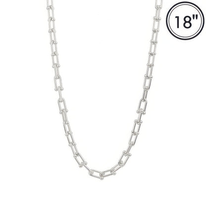 Polished U-link Chain Necklace