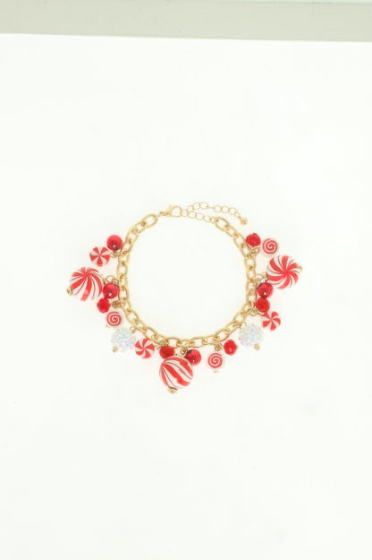 Christmas Theme Enamel Charm Bracelet
