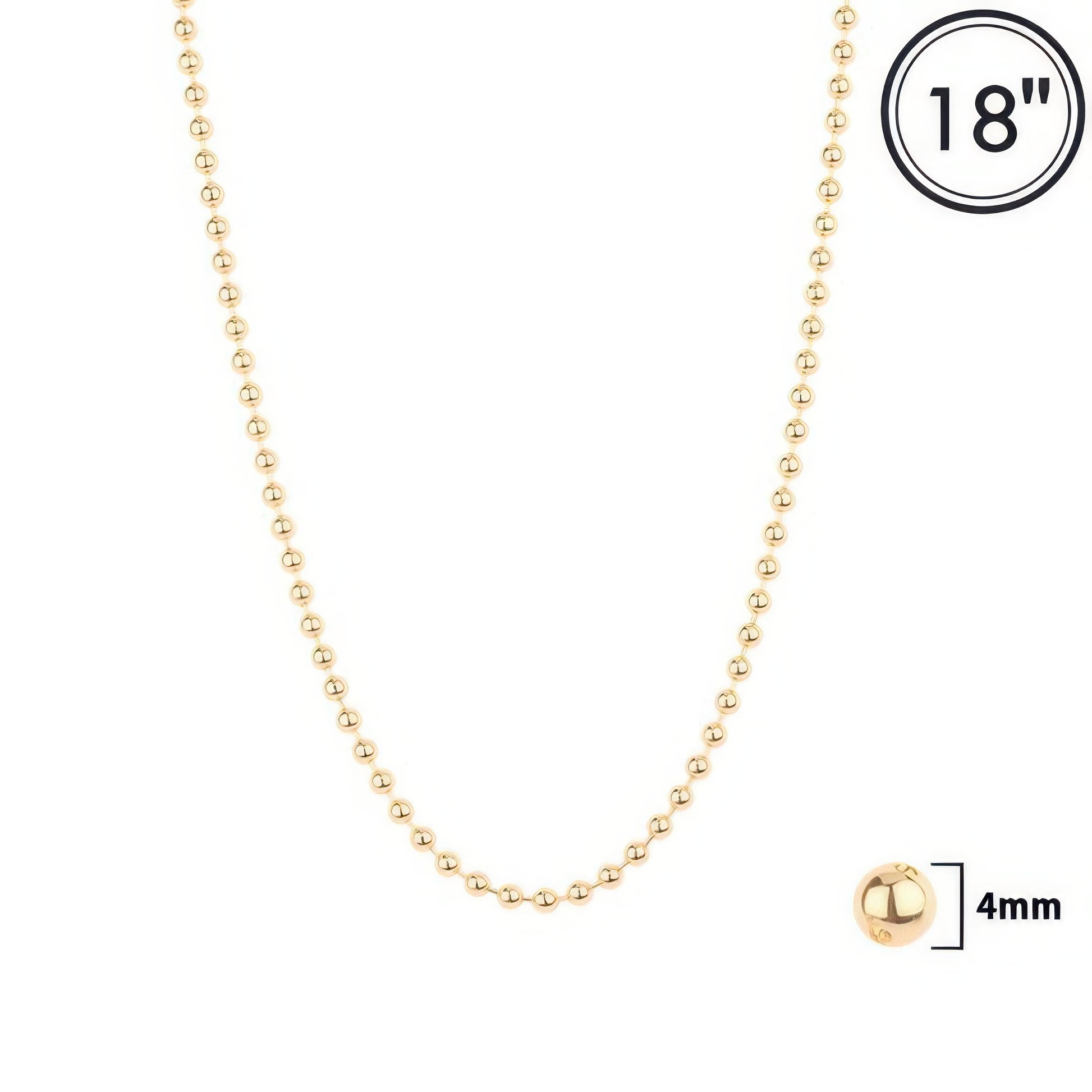 Polished Bead Chain Necklace