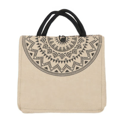 Aztec Pattern Themed Canvas Tote Bag