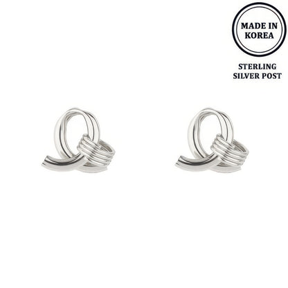 Flash-plated Looped Doorknocker Earrings