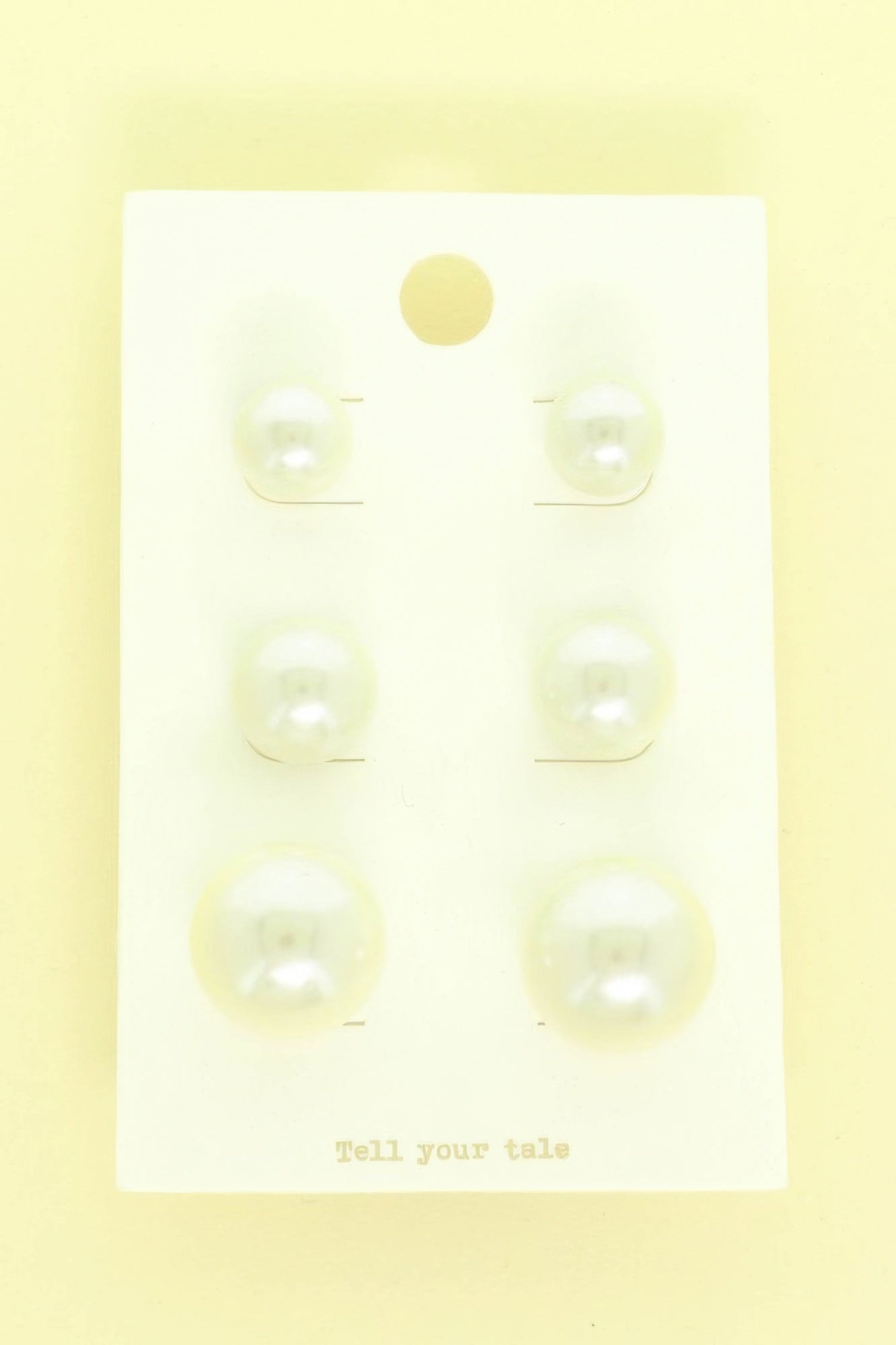 3-pair Pearl Stud Earring Set
