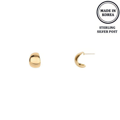 Flash-plated Huggie Hoop Earrings
