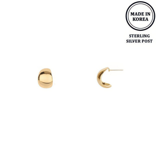 Flash-plated Huggie Hoop Earrings