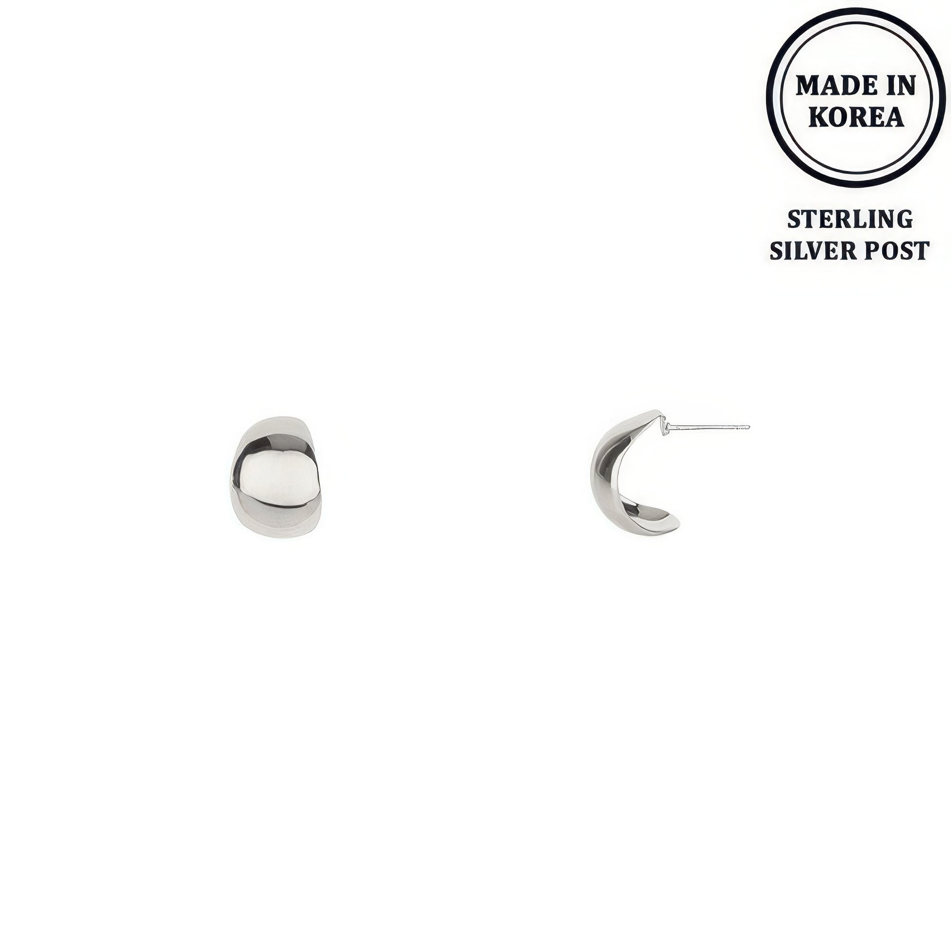 Flash-plated Huggie Hoop Earrings