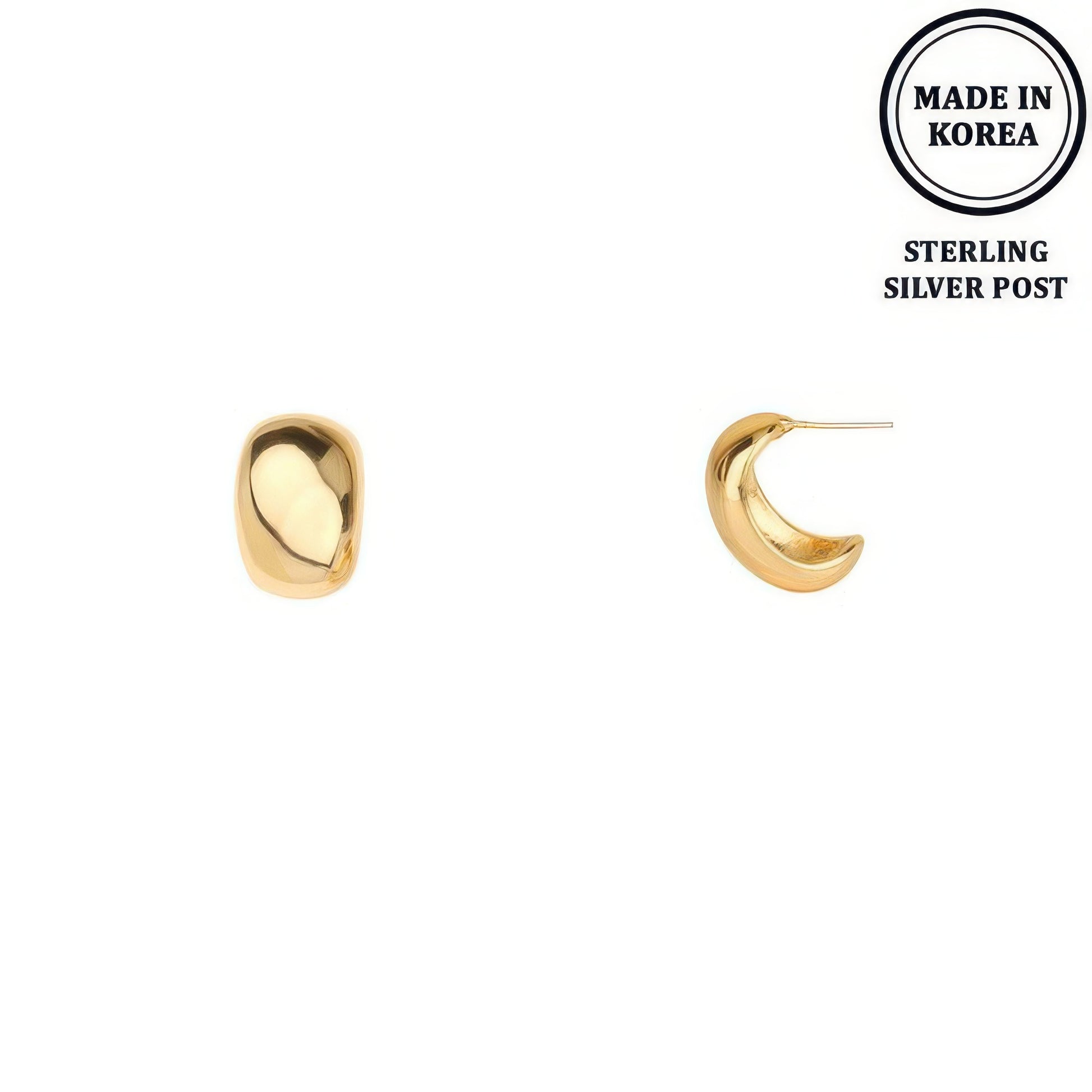 Flash-plated Huggie Hoop Earrings