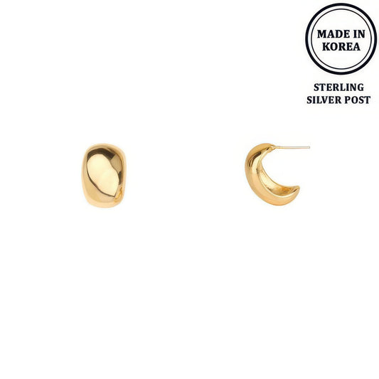Flash-plated Huggie Hoop Earrings