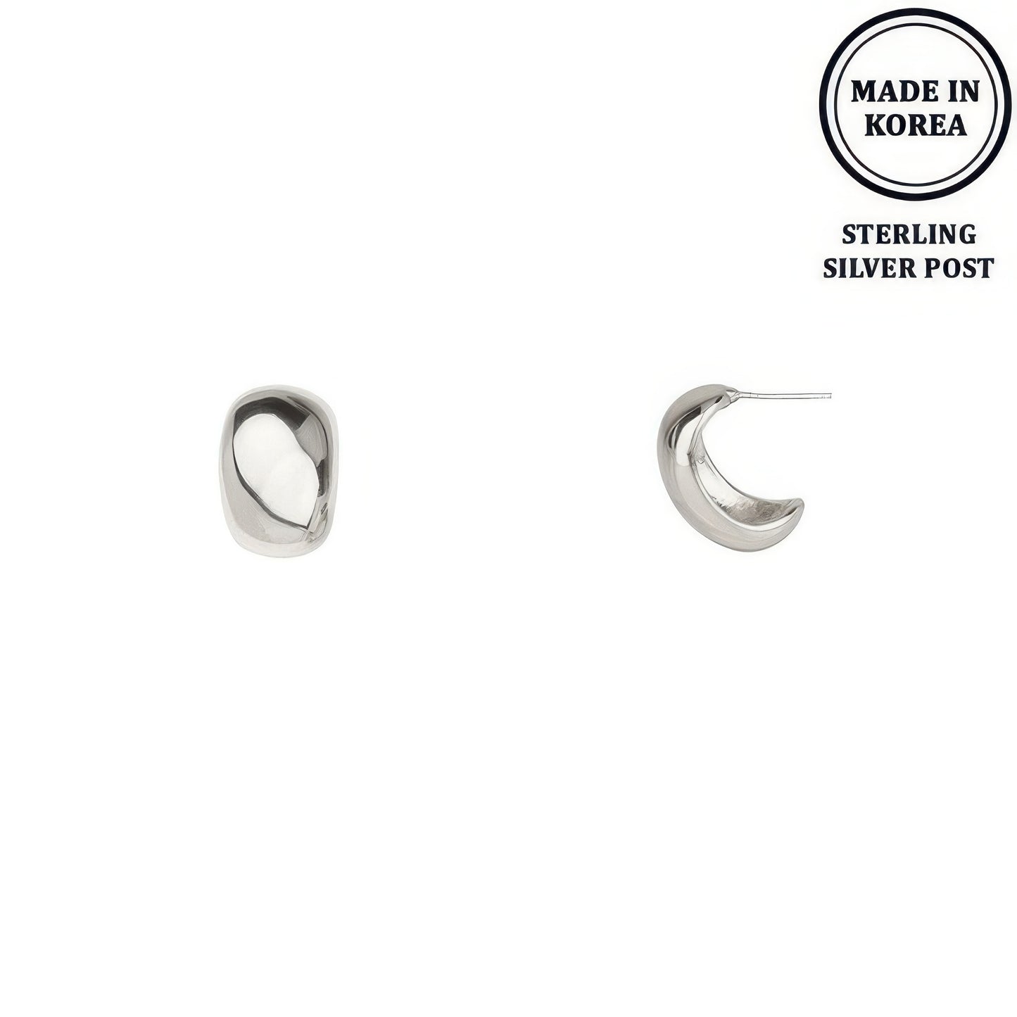Flash-plated Huggie Hoop Earrings