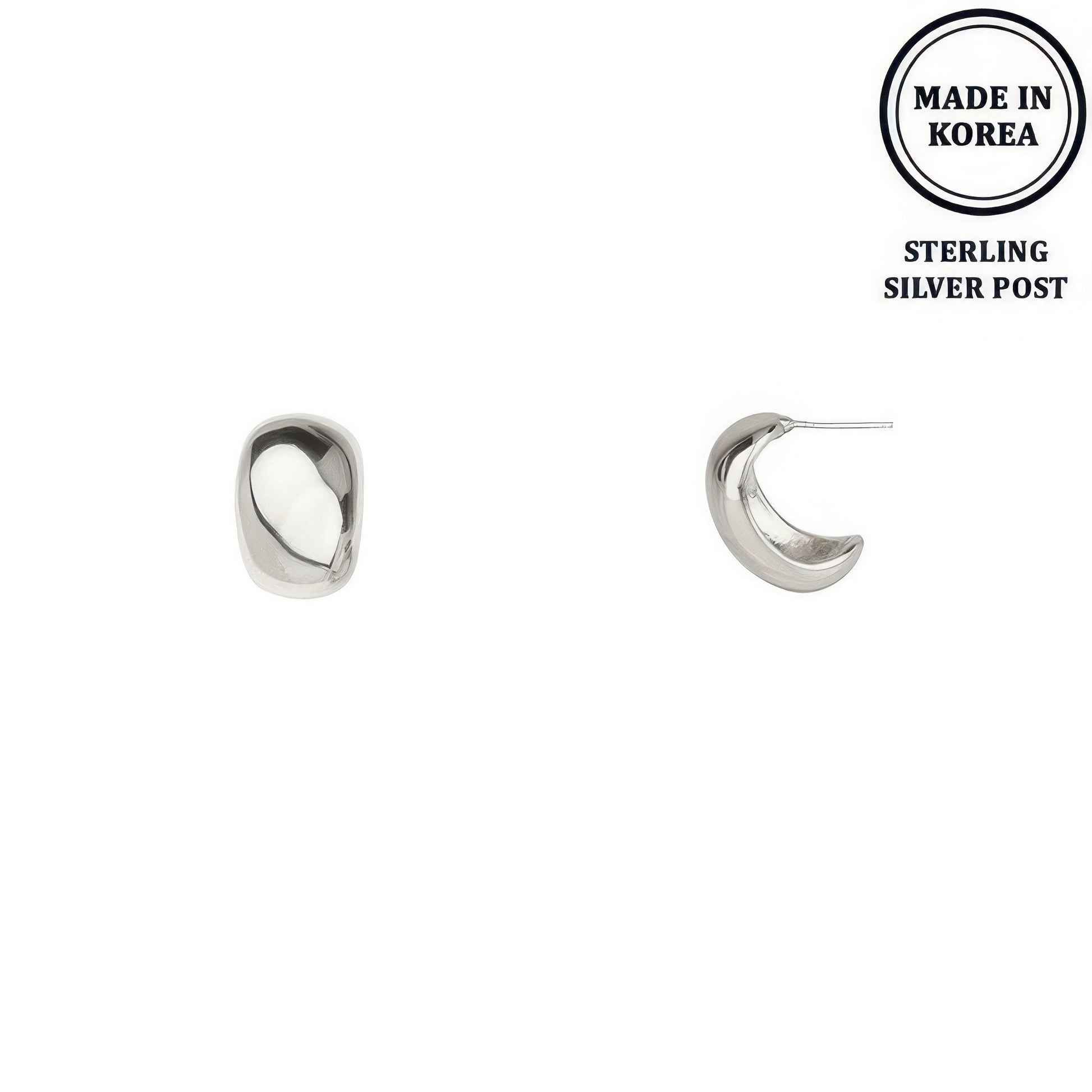 Flash-plated Huggie Hoop Earrings