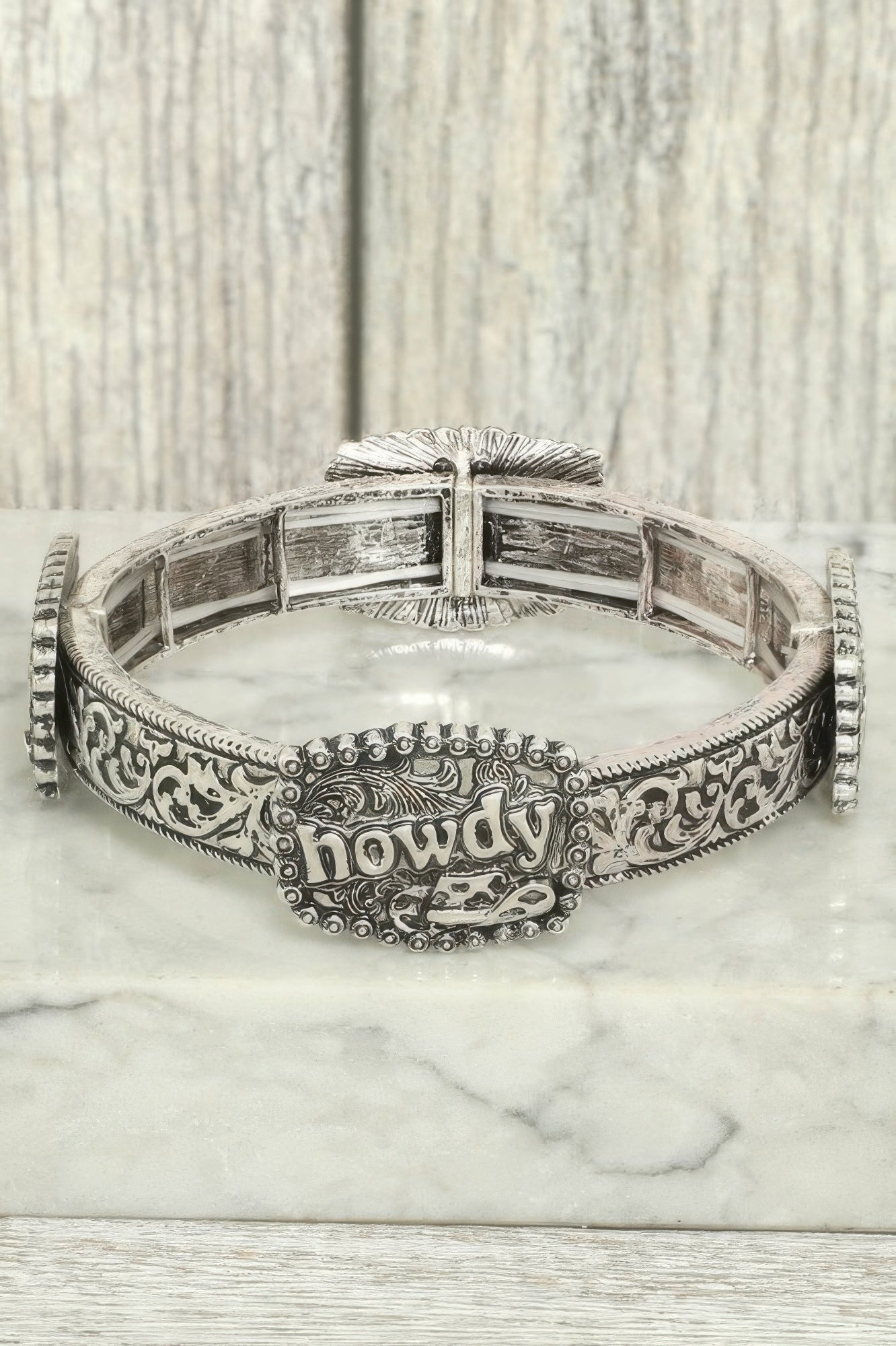Western Theme Stretch Word Bracelet