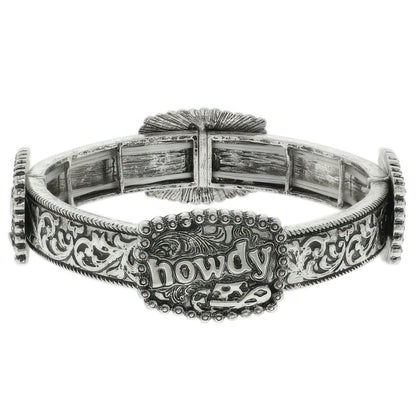 Western Theme Stretch Word Bracelet