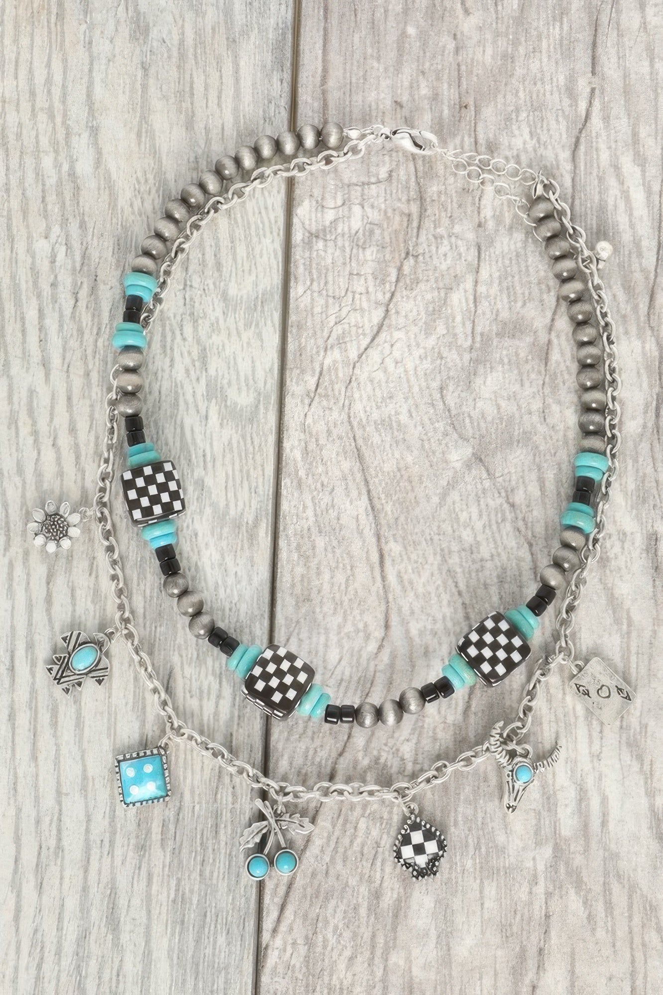 Two-strand Western Theme Charm Necklace