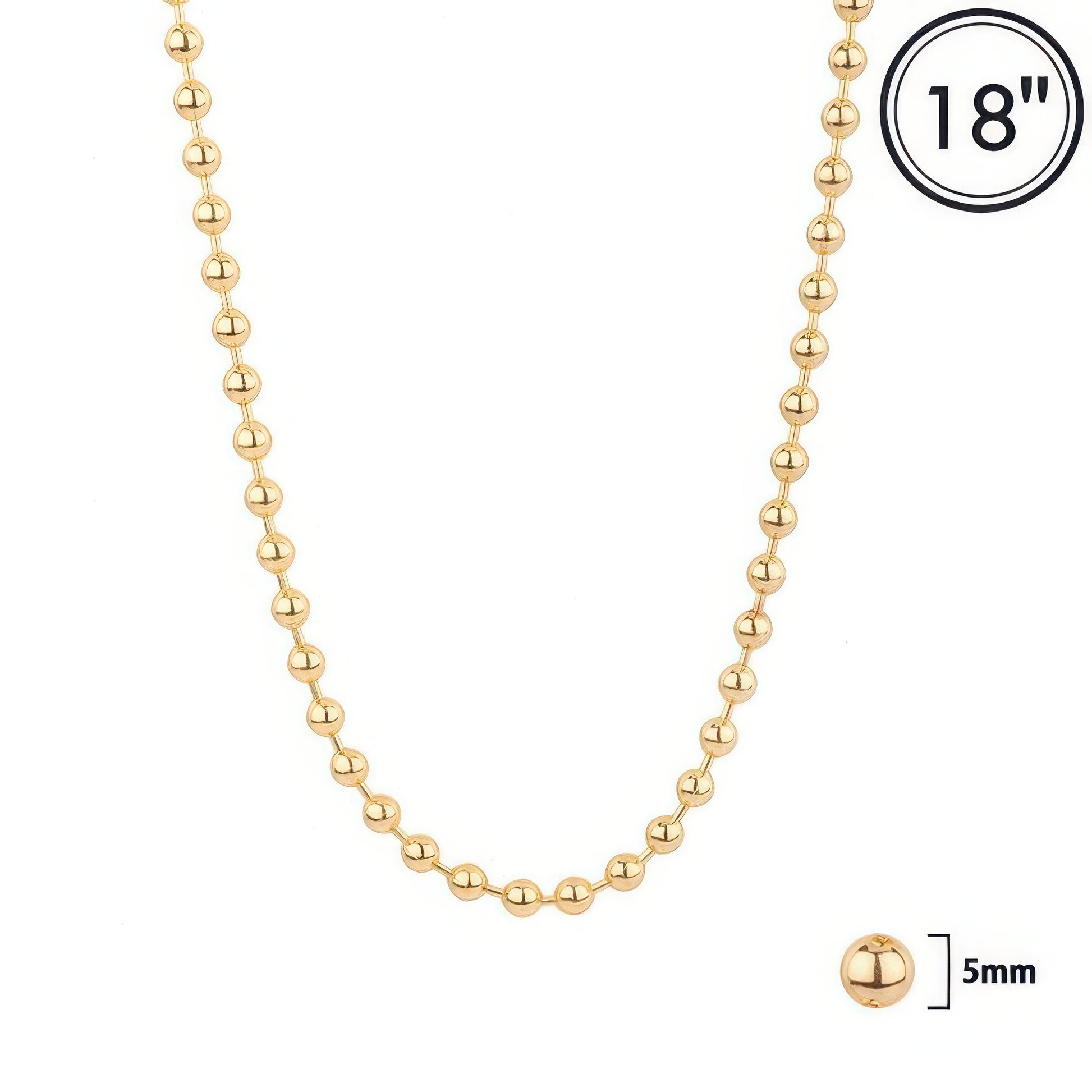 Polished Bead Chain Necklace