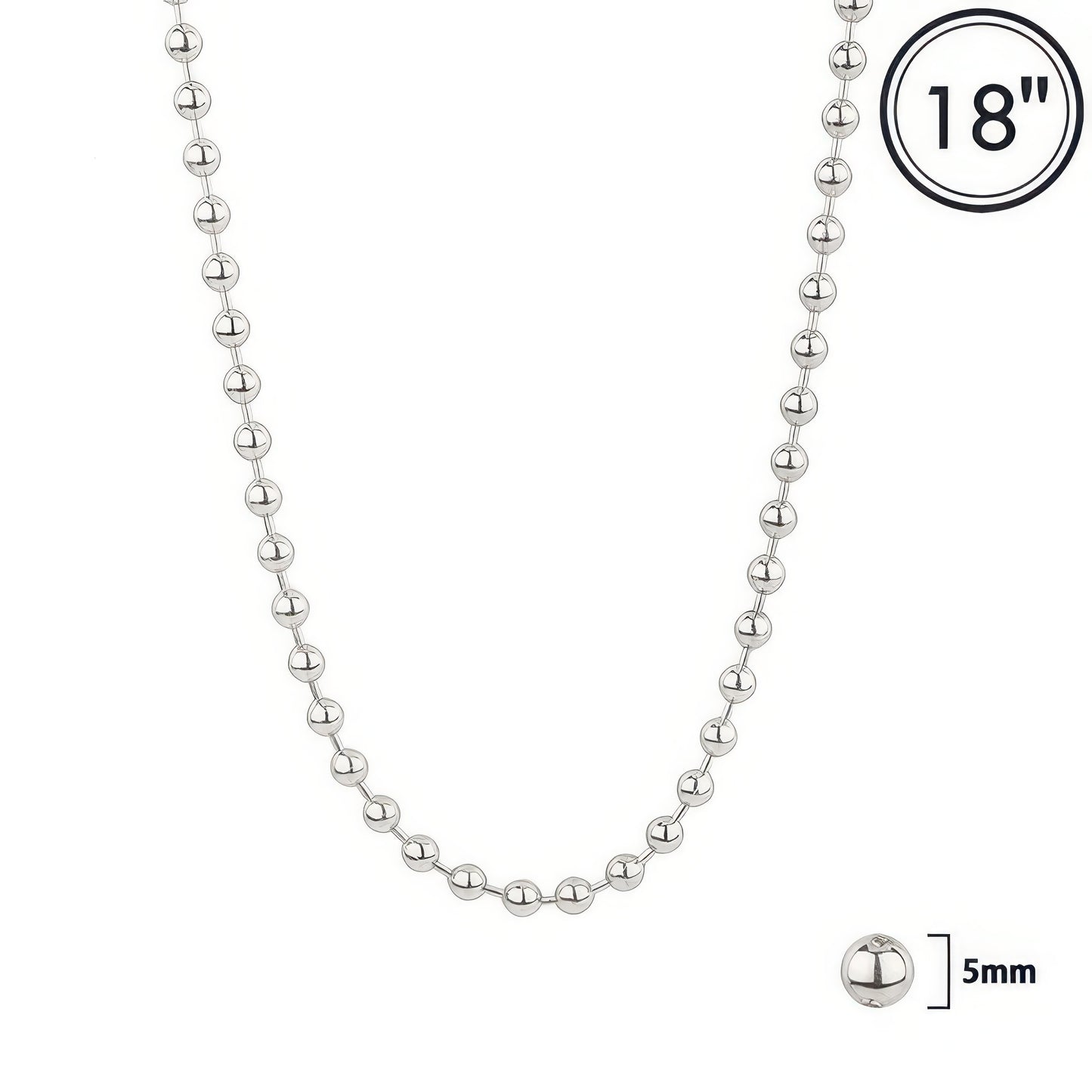 Polished Bead Chain Necklace
