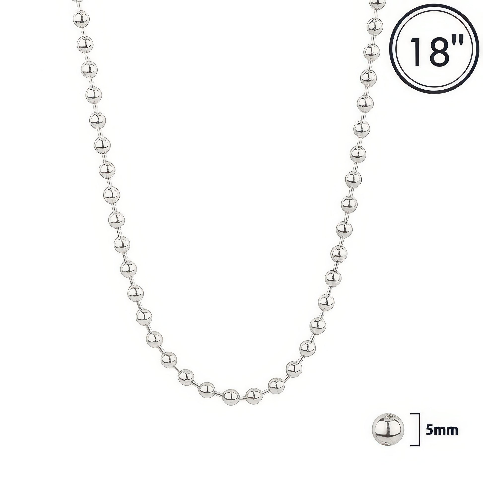 Polished Bead Chain Necklace