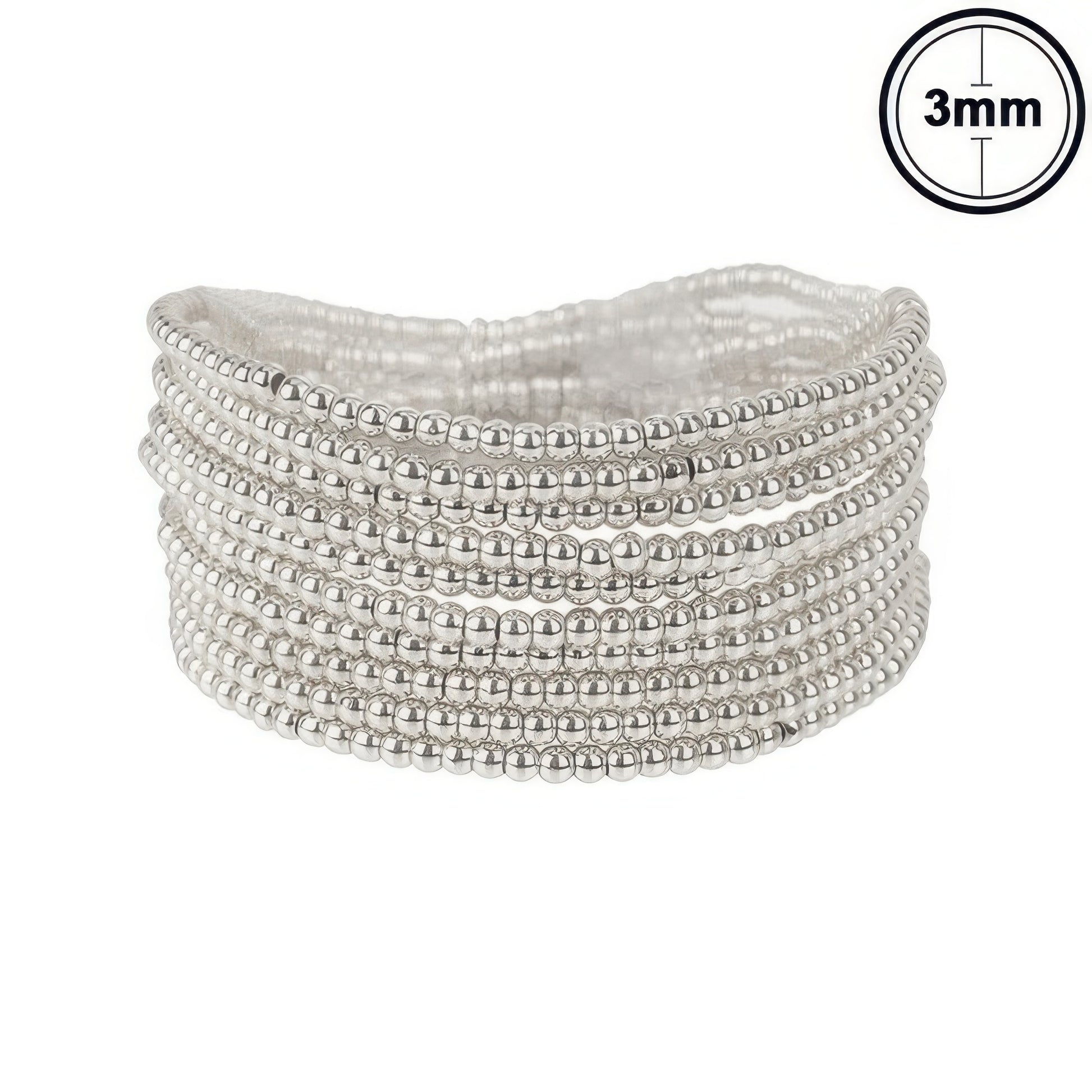 Metallic Crimp Bead Bracelet Set