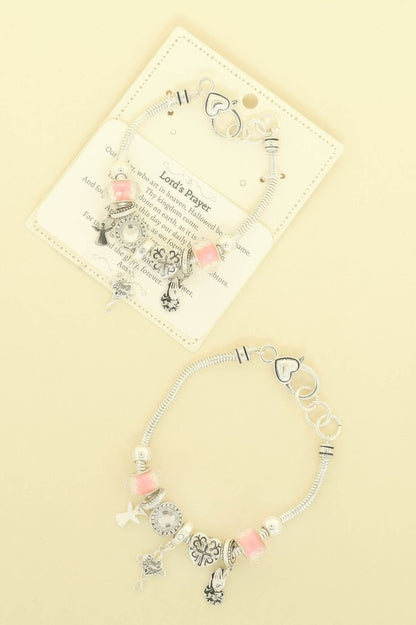 Inspirational Religious Theme Charm Bracelet