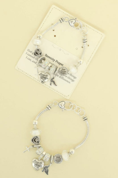 Inspirational Religious Theme Charm Bracelet