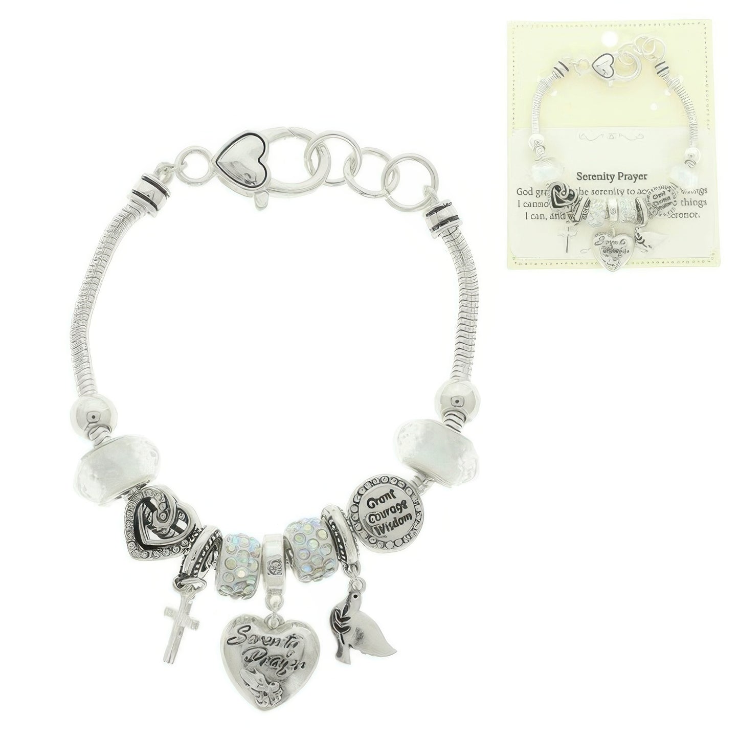 Inspirational Religious Theme Charm Bracelet