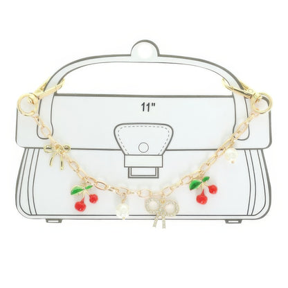 Cherry And Bow Theme Bag Charm Chain