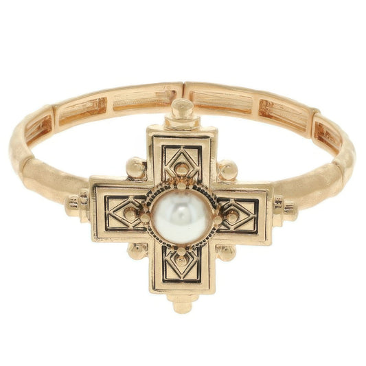 Orthodox Greek Cross Stretch Bracelet