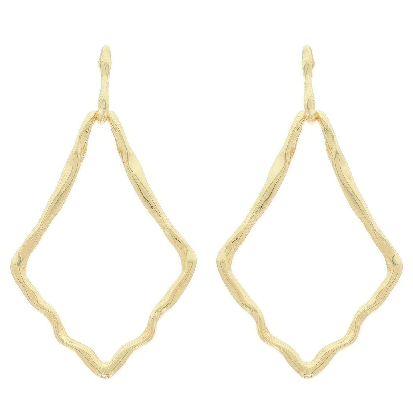 Twisted Deltoid Door Knocker Post Earrings