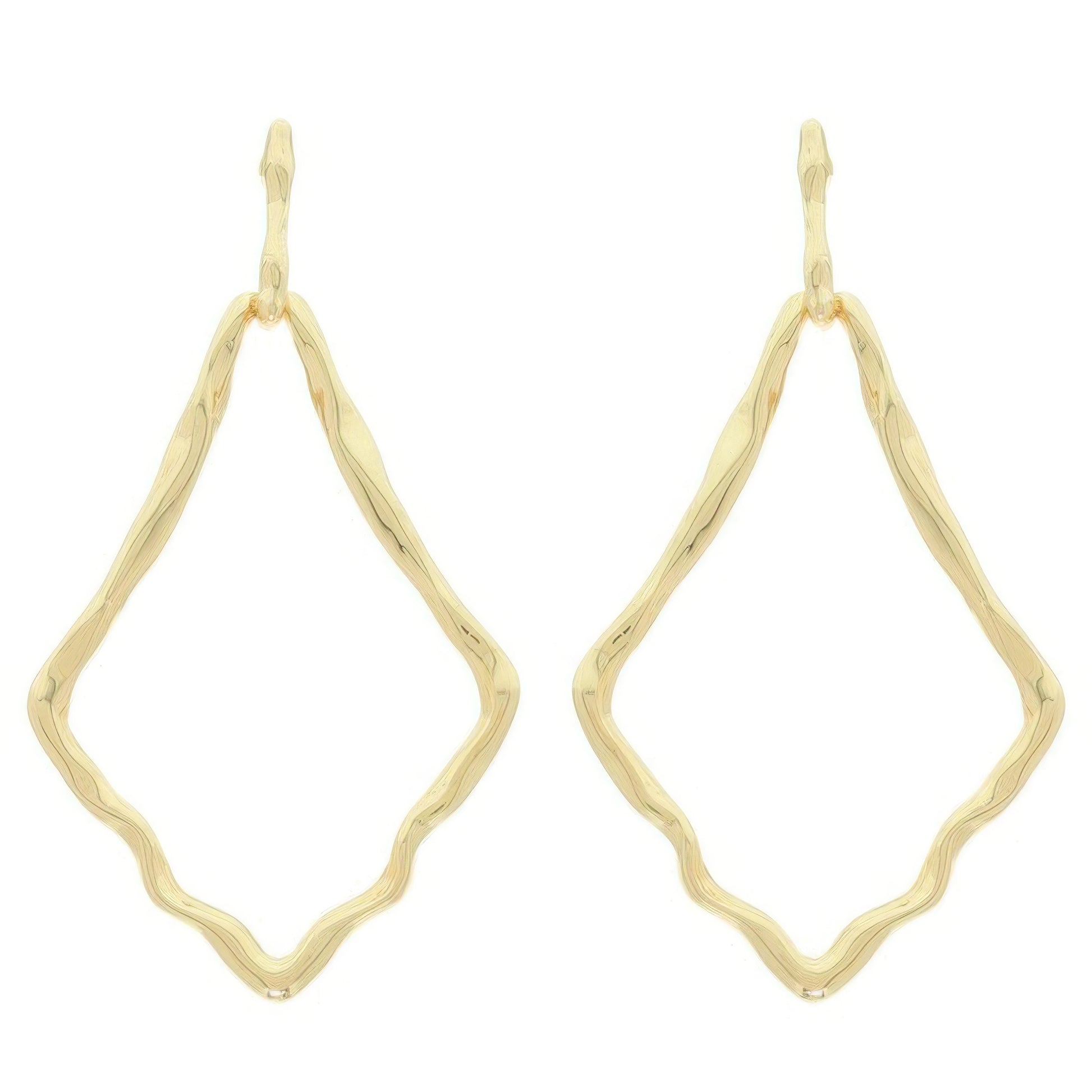 Twisted Deltoid Door Knocker Post Earrings