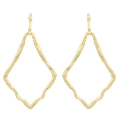 Twisted Deltoid Door Knocker Post Earrings