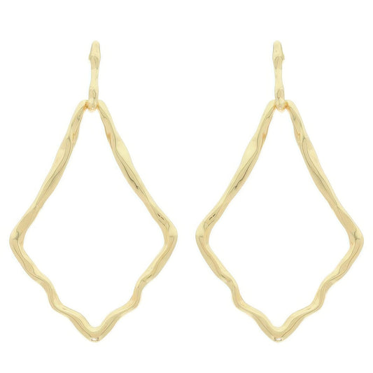 Twisted Deltoid Door Knocker Post Earrings