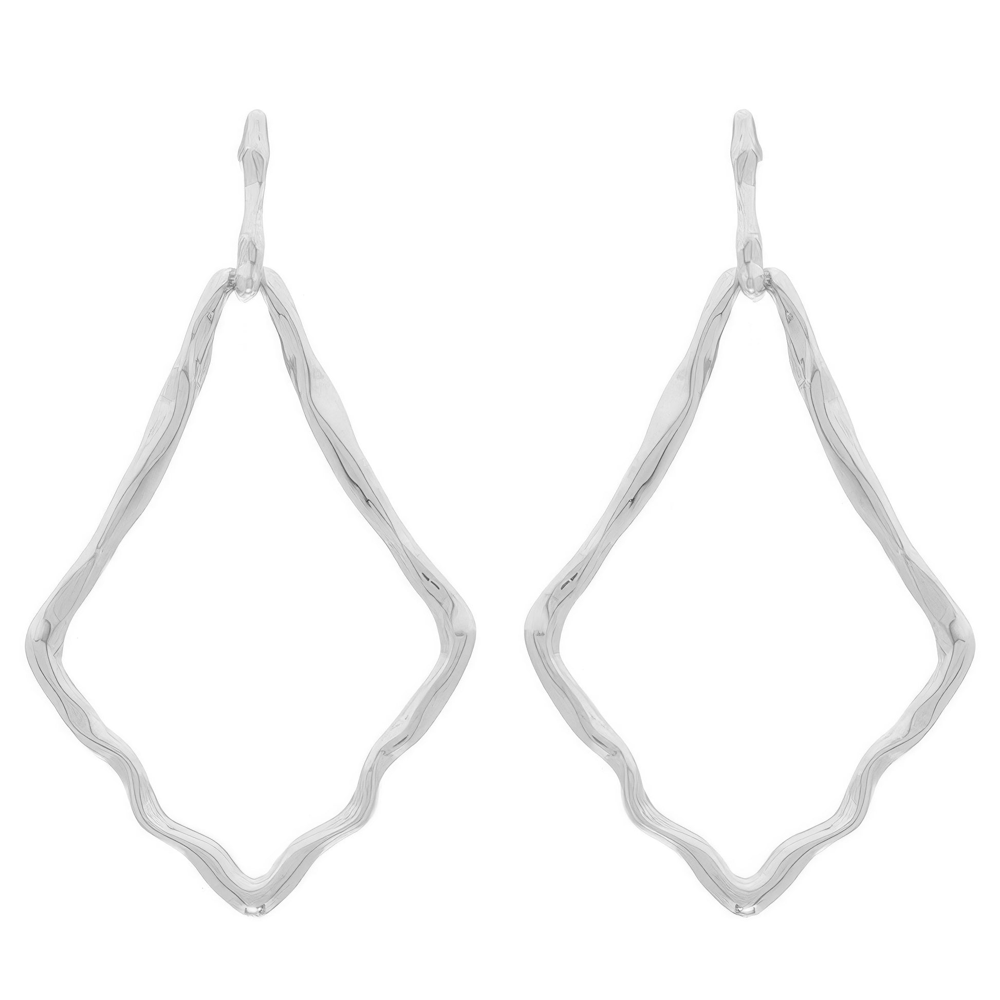Twisted Deltoid Door Knocker Post Earrings