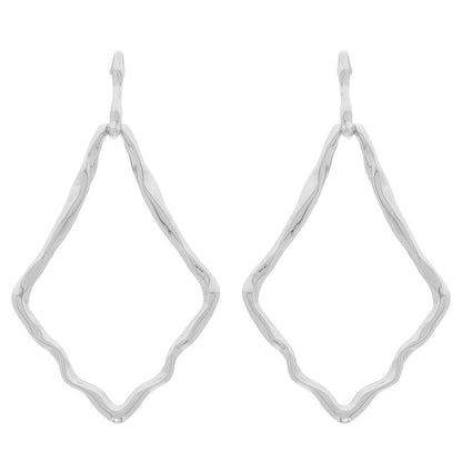 Twisted Deltoid Door Knocker Post Earrings