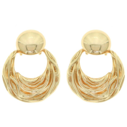 Textured Door Knocker Earrings