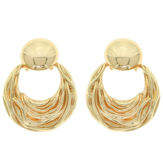 Textured Door Knocker Earrings