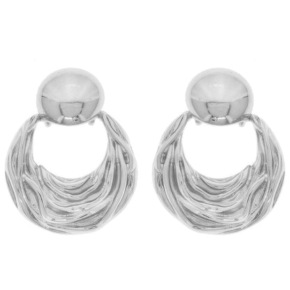Textured Door Knocker Earrings