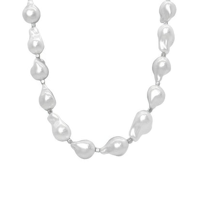 White Baroque Pearl Necklace