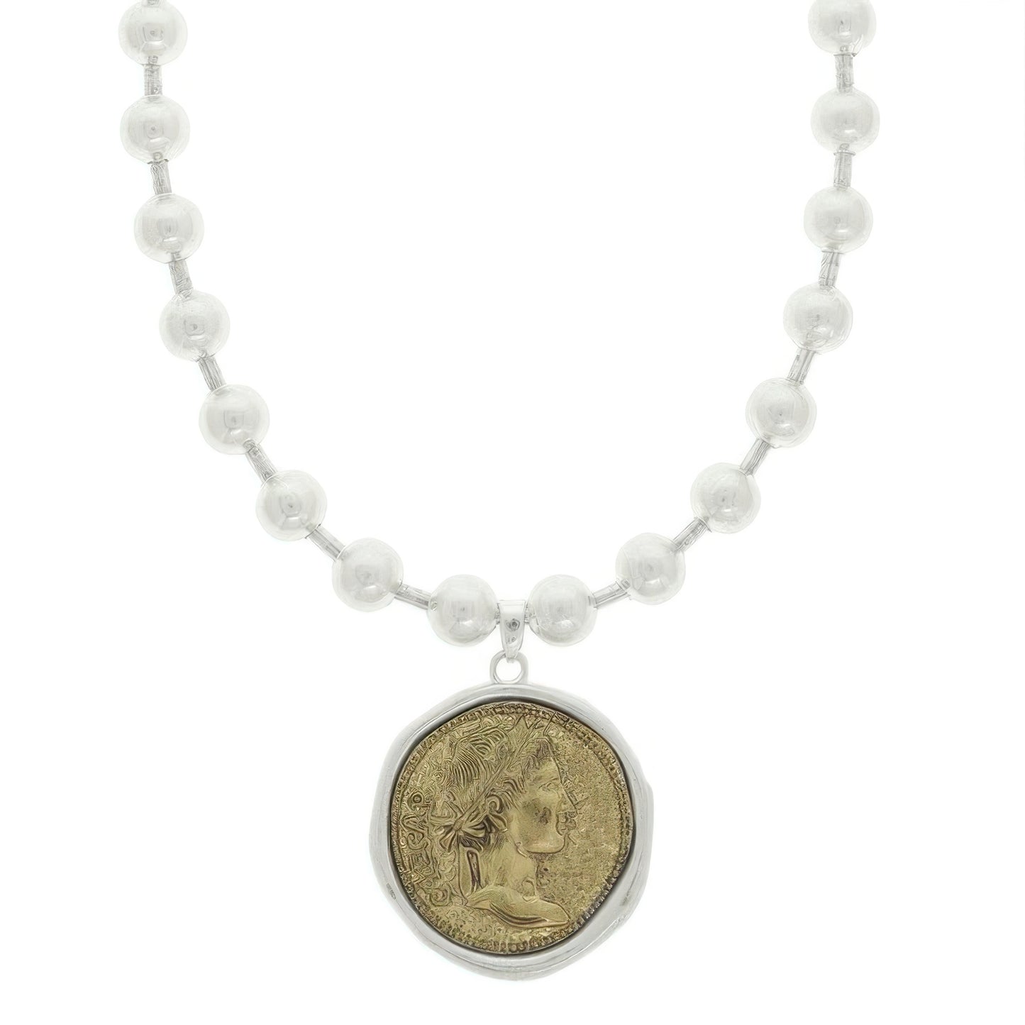 Julius Caesar Roman Coin Pendant Necklace