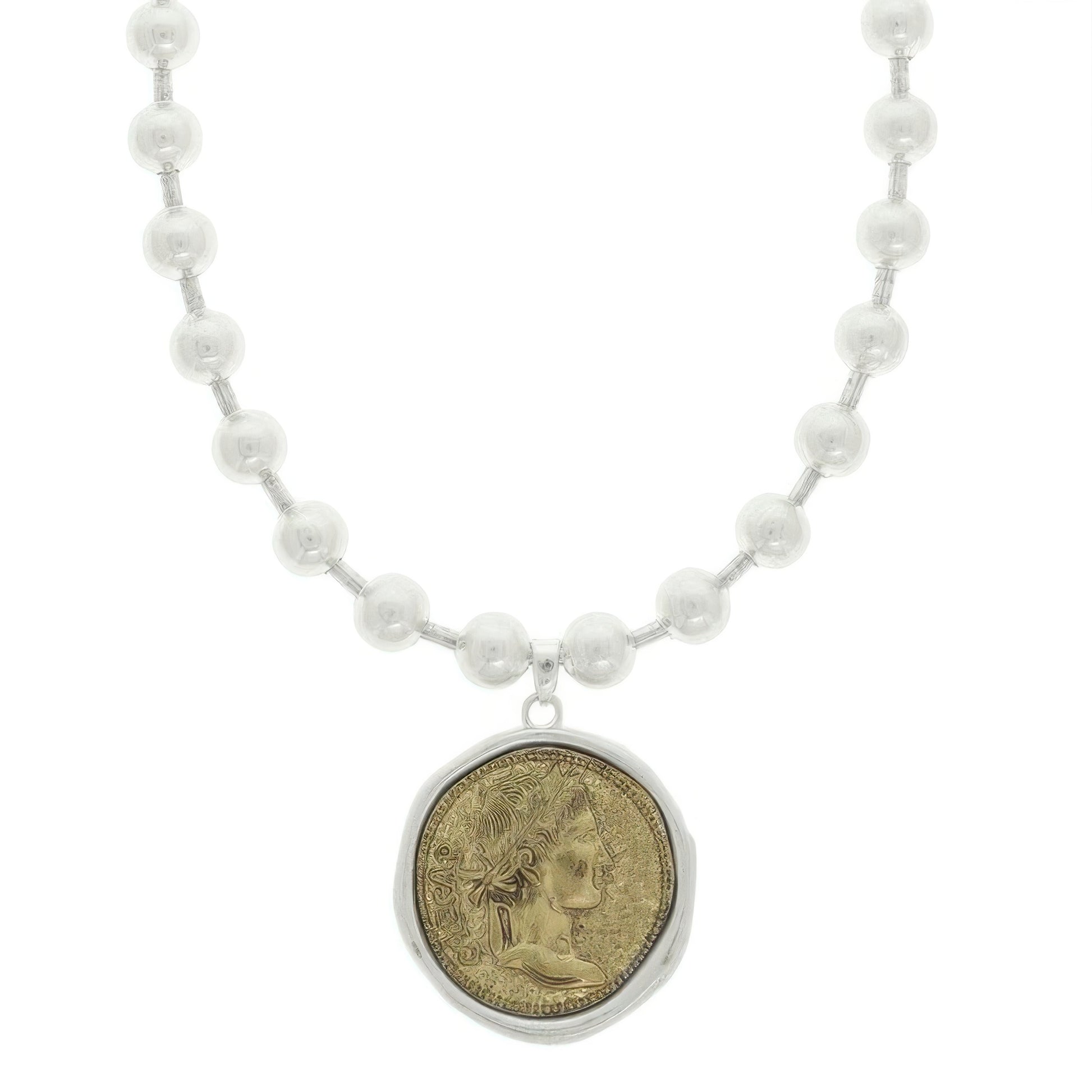 Julius Caesar Roman Coin Pendant Necklace