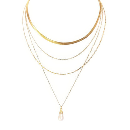 Multi-strand Baroque Pearl Pendant Necklace