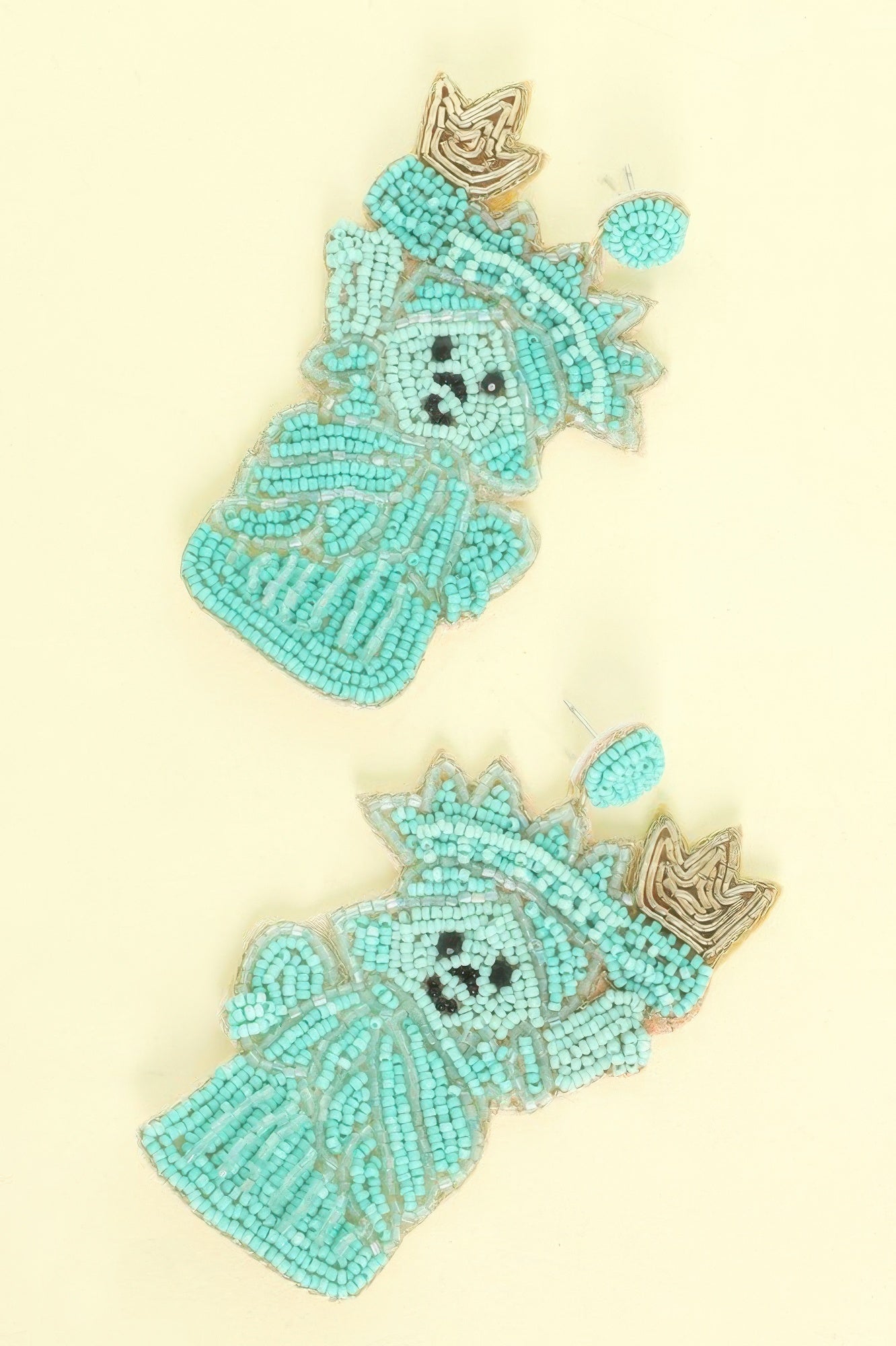 The Statue Of Liberty Beaded Earrings