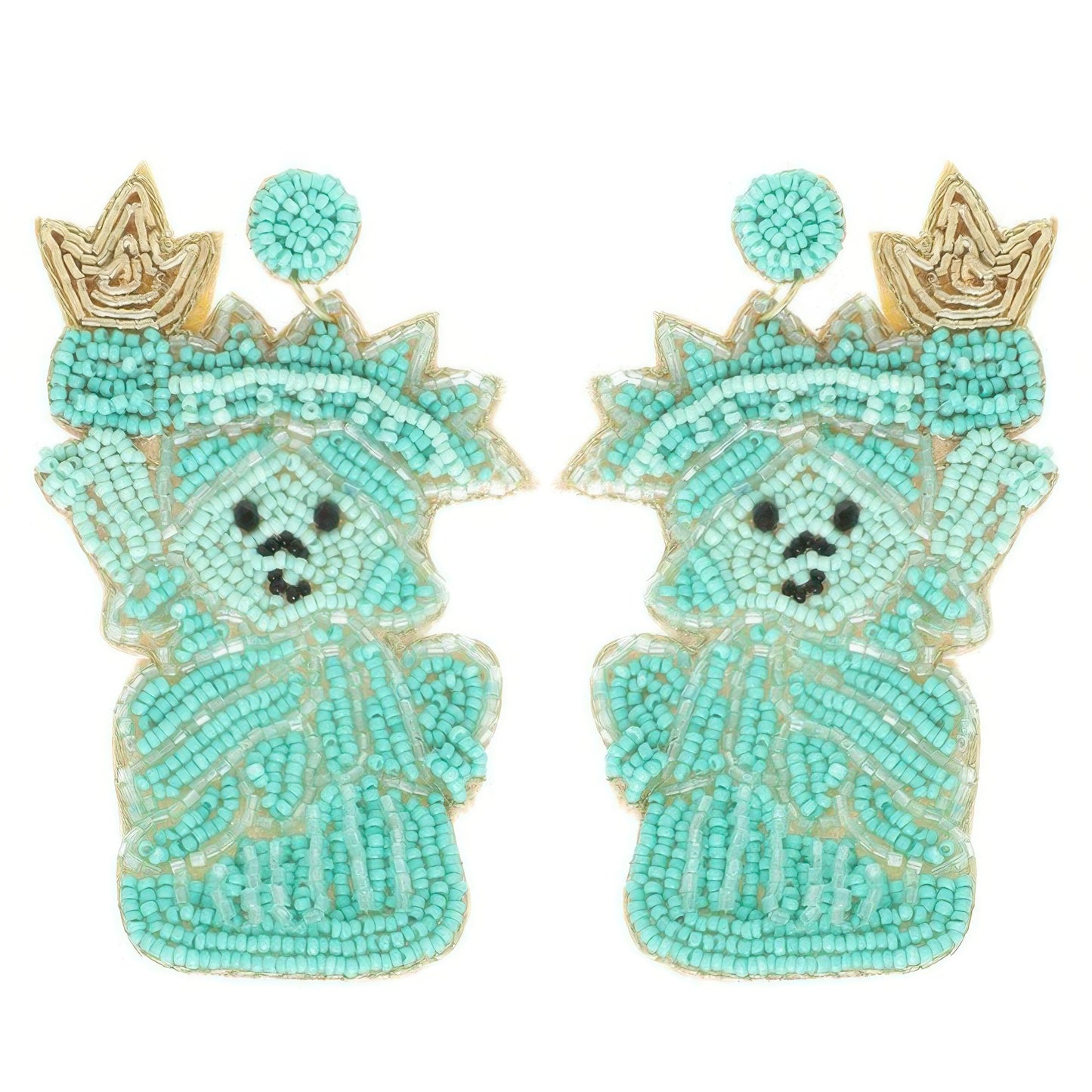 The Statue Of Liberty Beaded Earrings