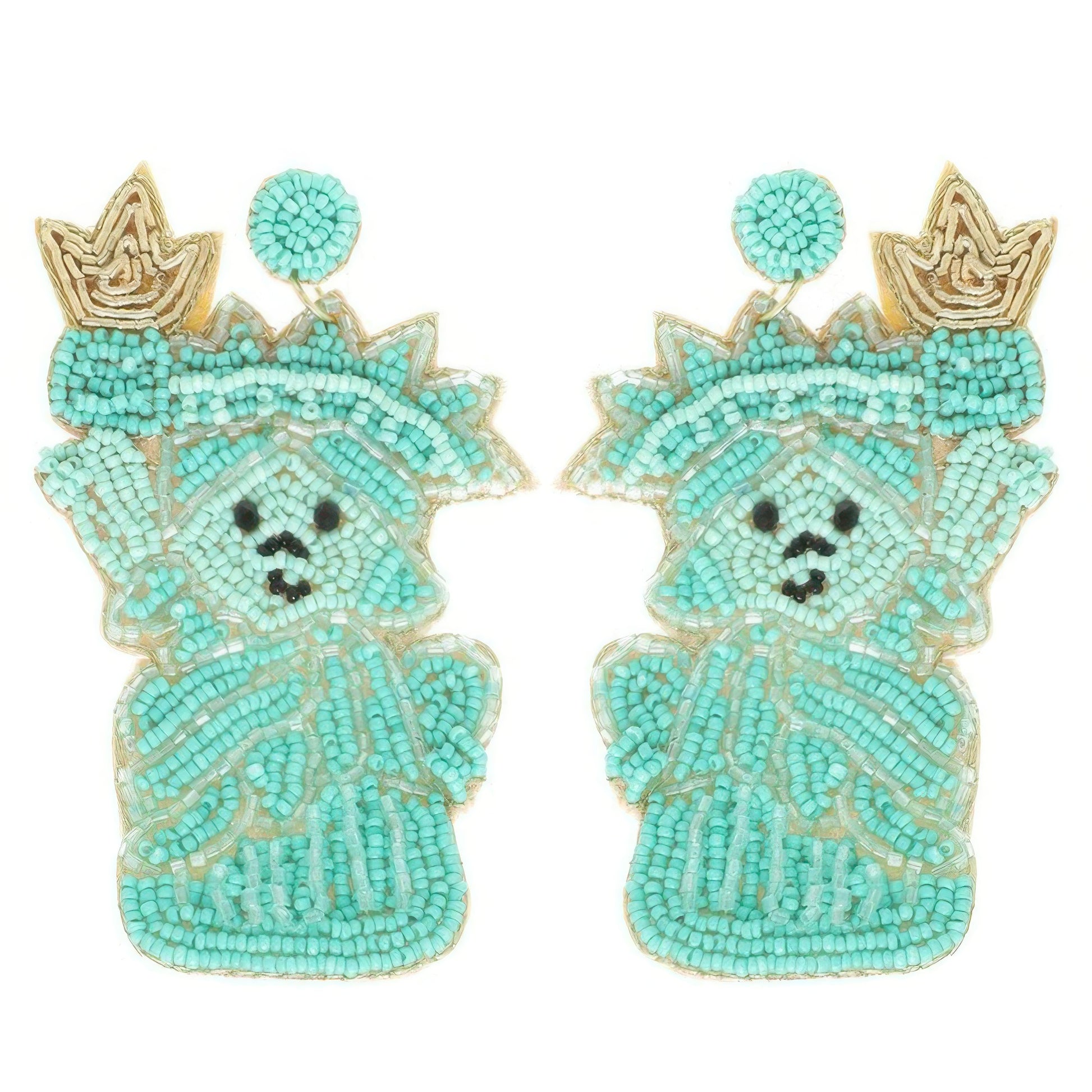 The Statue Of Liberty Beaded Earrings