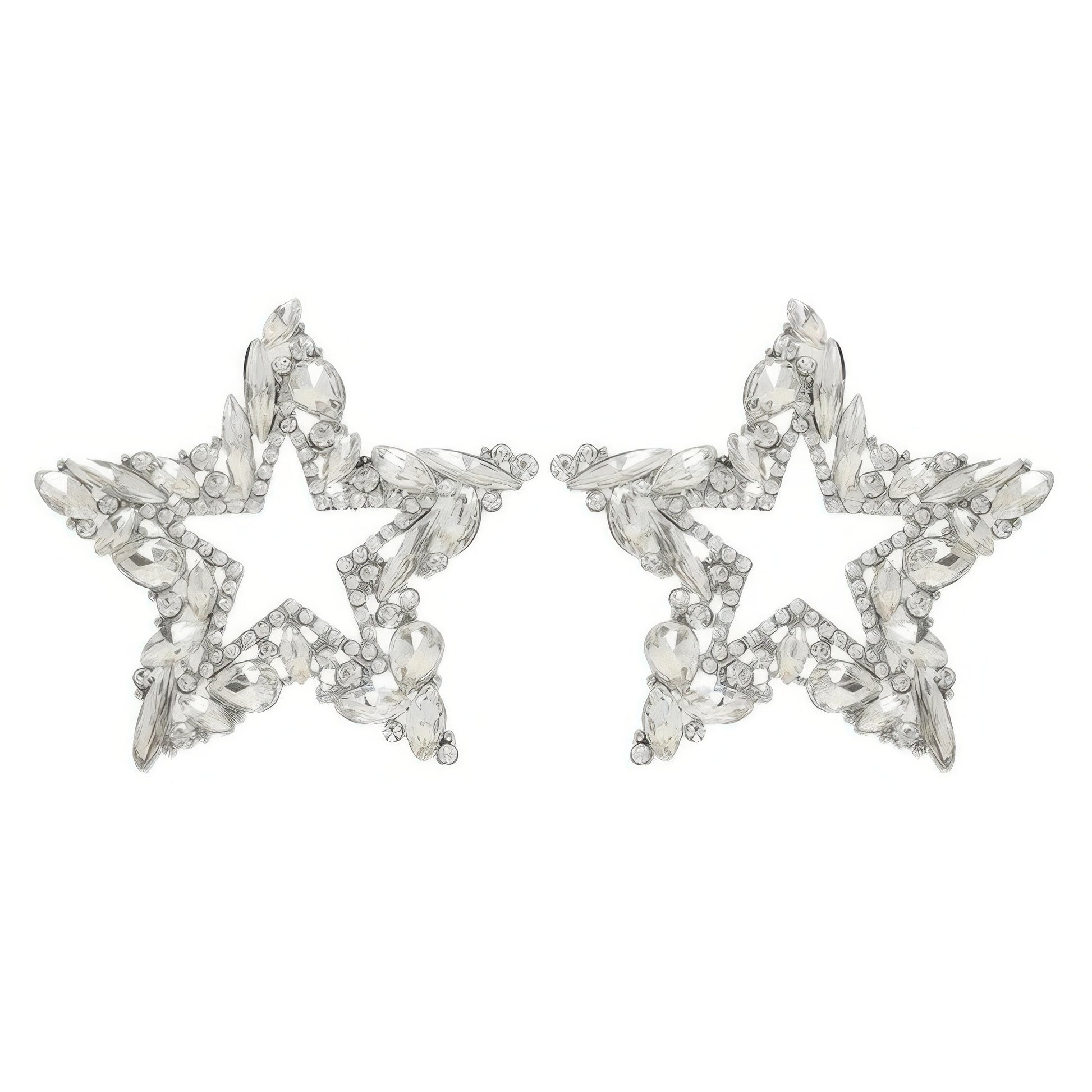 Rhinestone Channel Set Inlay Star Earrings