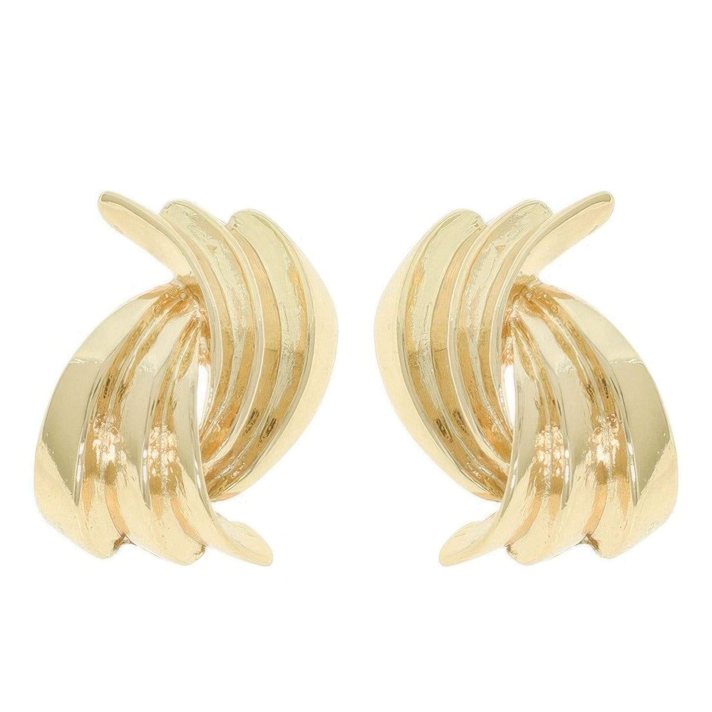 Wave Shape Door Knocker Post Earrings