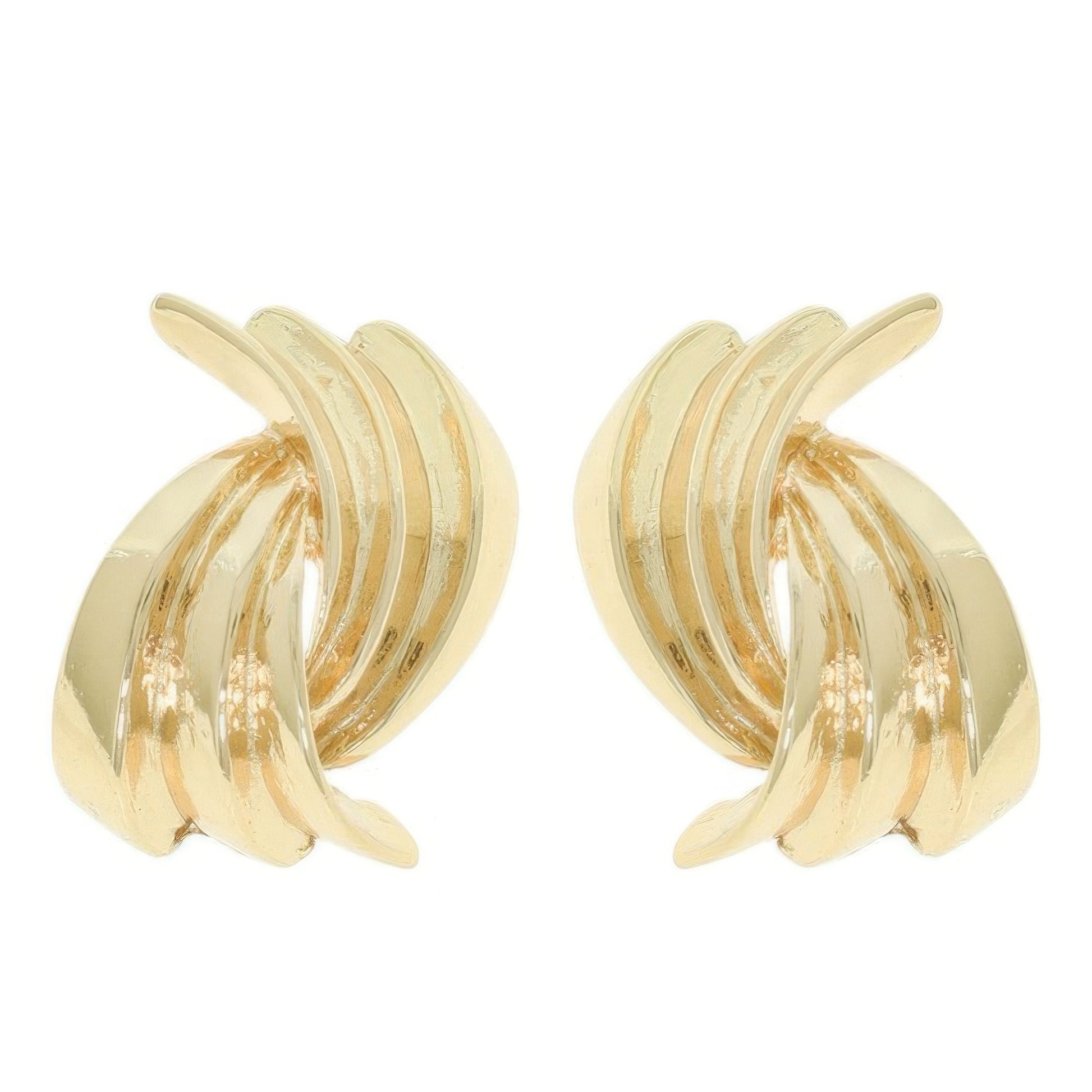 Wave Shape Door Knocker Post Earrings