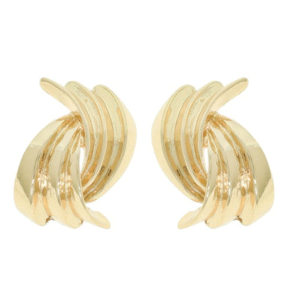 Wave Shape Door Knocker Post Earrings