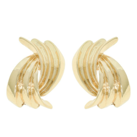 Wave Shape Door Knocker Post Earrings