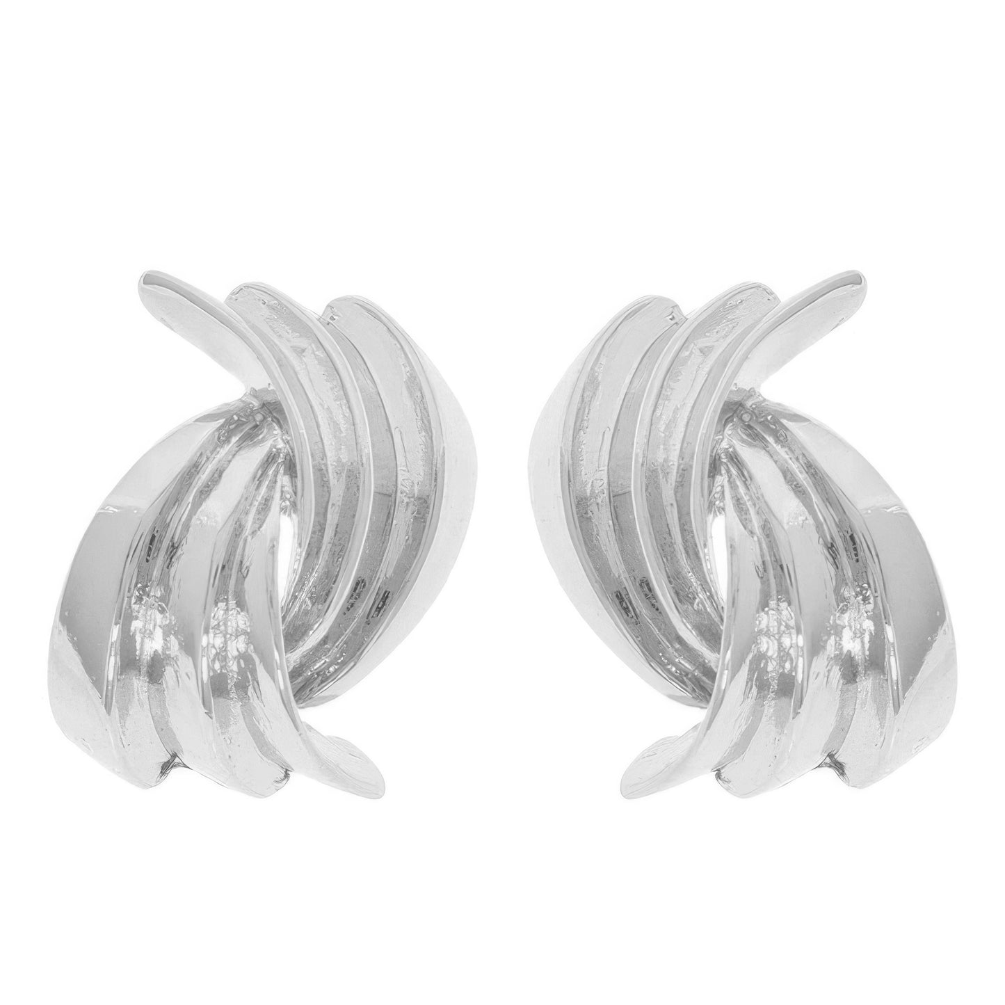 Wave Shape Door Knocker Post Earrings