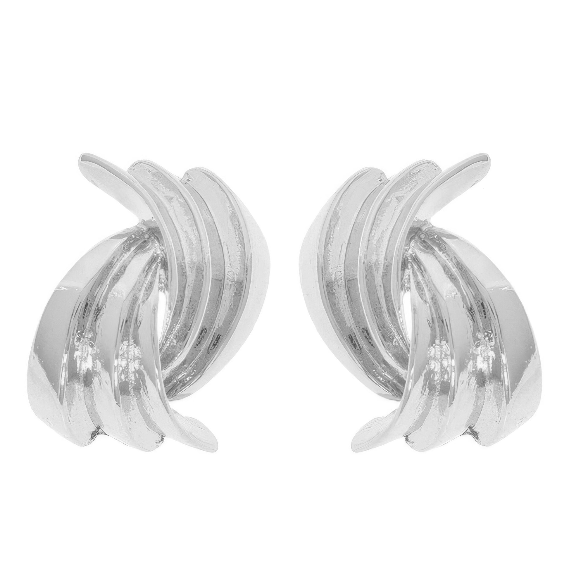 Wave Shape Door Knocker Post Earrings